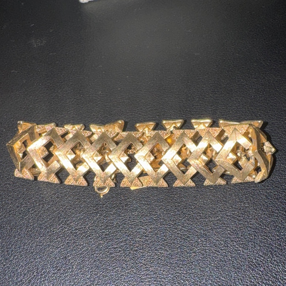 Vintage Monet Geometric Link Bracelet